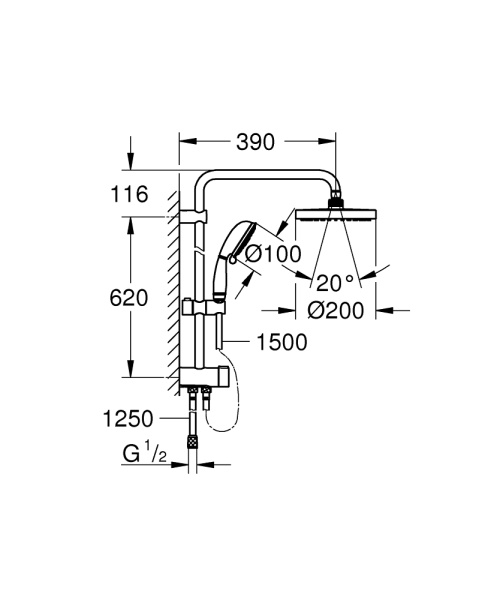 Душевая колонна  Grohe  27399002 Душевая колонна  Grohe  27399002