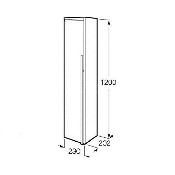 Пенал Roca Aneto 25x120 см 7.8574.3.180.6 L подвесной белый