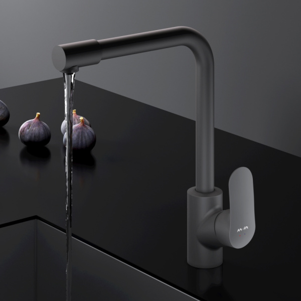 Смеситель для кухонной мойки Am.Pm Like с каналом для фильтра F8005722 черный матовый