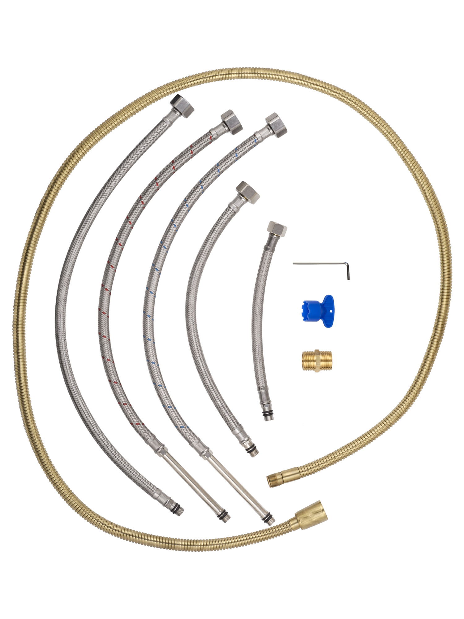 Смеситель на борт ванны Wonzon & Woghand Steam WW-88659008-BG золото брашированный