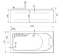 Акриловая ванна Gemy G9006-1.7 B L Акриловая ванна Gemy G9006-1.7 B L