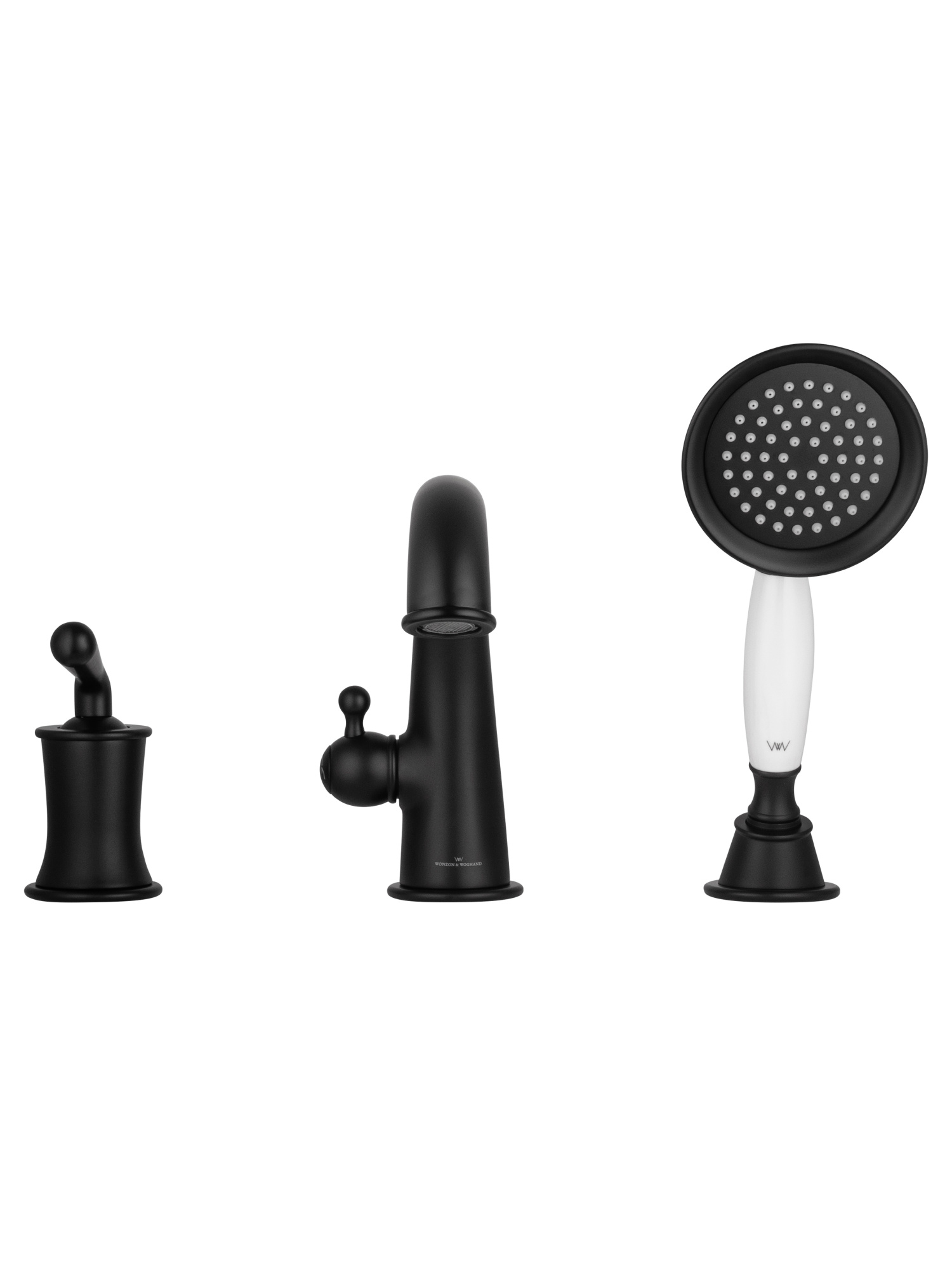 Смеситель на борт ванны Wonzon & Woghand Steam WW-88659008-MB черный матовый