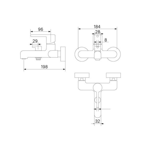 Смеситель для ванны IDDIS Aiger AIGSB00i02WA хром Смеситель для ванны IDDIS Aiger AIGSB00i02WA хром