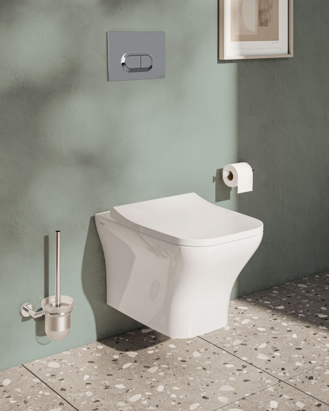 Подвесной безободковый унитаз VitrA Zentrum Square 7484B003-0075 Подвесной безободковый унитаз VitrA Zentrum Square 7484B003-0075