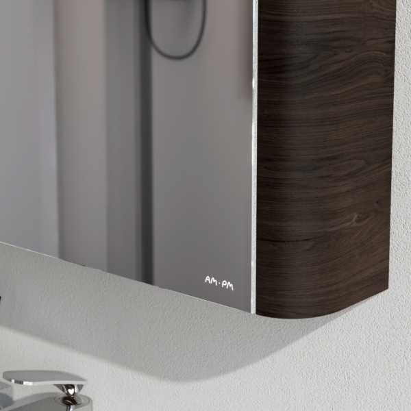 Шкаф зеркальный Am.Pm Sensation 80 см M30MCL0801TF L табачный дуб с подсветкой