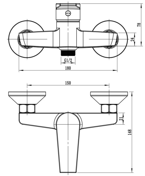 Смеситель для душа Esko Budapest BT80 хром глянцевый