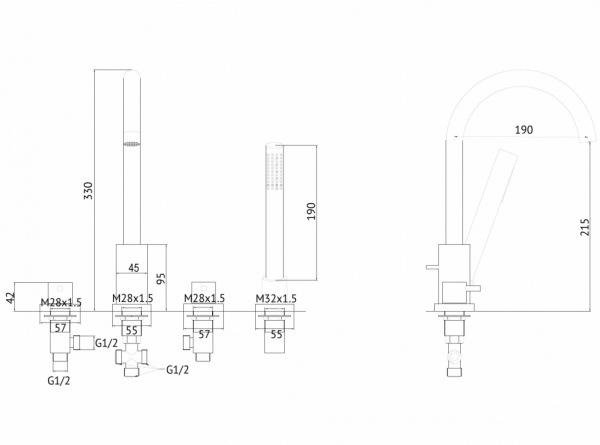 Смеситель  ABBER Wasser Kreis AF8113G золото матовое Смеситель  ABBER Wasser Kreis AF8113G золото матовое
