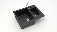 Мойка для кухни Santegro 60 см SZ019-605/Q4 черная матовая