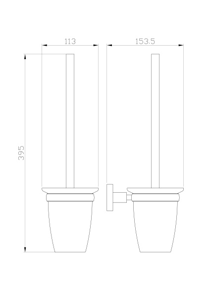 Ершик для унитаза Wonzon & Woghand Easy WW-8129 хром глянцевый