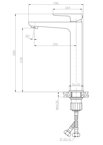 Смеситель для раковины Esko Samara SMR25 хром