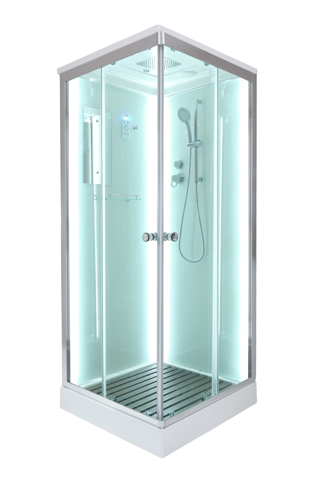 Душевая кабина DTO K409SLED профиль хром