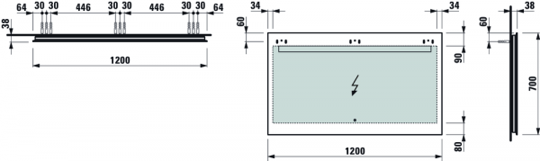 Зеркало Led-подсветка 120x70 Laufen Leelo 4.4767.2.950.144.1 Зеркало Led-подсветка 120x70 Laufen Leelo 4.4767.2.950.144.1