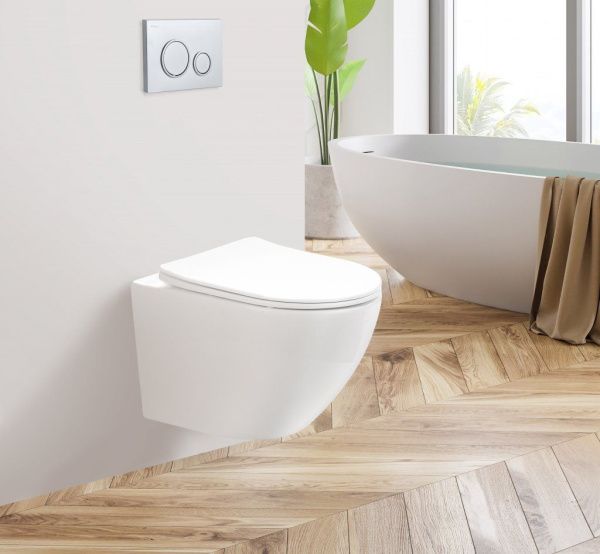 Унитаз подвесной без сиденья  BelBagno SFERA-R BB046CHR Унитаз подвесной без сиденья  BelBagno SFERA-R BB046CHR