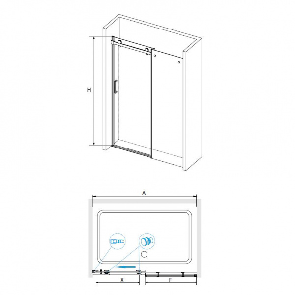 Душевая дверь RGW TO-14 150x195 02071415-11 Душевая дверь RGW TO-14 150x195 02071415-11