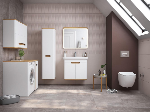 Высокий шкафчик с корзиной для белья с ножками 40 см Vitra Sento 60854 Высокий шкафчик с корзиной для белья с ножками 40 см Vitra Sento 60854
