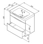 Тумба под раковину Am.Pm Like 65 см M80FHX0652WG подвесная белая