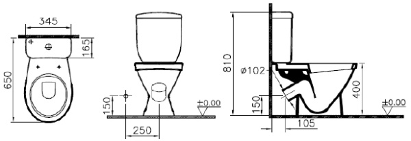 Унитаз-компакт VitrA Norm Blanc 9837B099-7201 с микролифтом