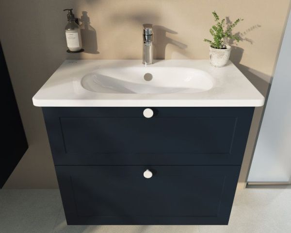 Модульс классической раковиной 47х80х67 см VitrA Root Classic 68874 матовый синий Модульс классической раковиной 47х80х67 см VitrA Root Classic 68874 матовый синий