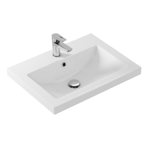 Тумба с раковиной Comforty Лима 60 см 00-00019173 напольная белая