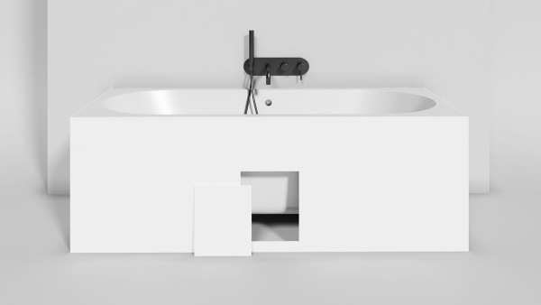 Ванна из искусственного камня Salini Ornella Axis 180х80 103421M белая матовая