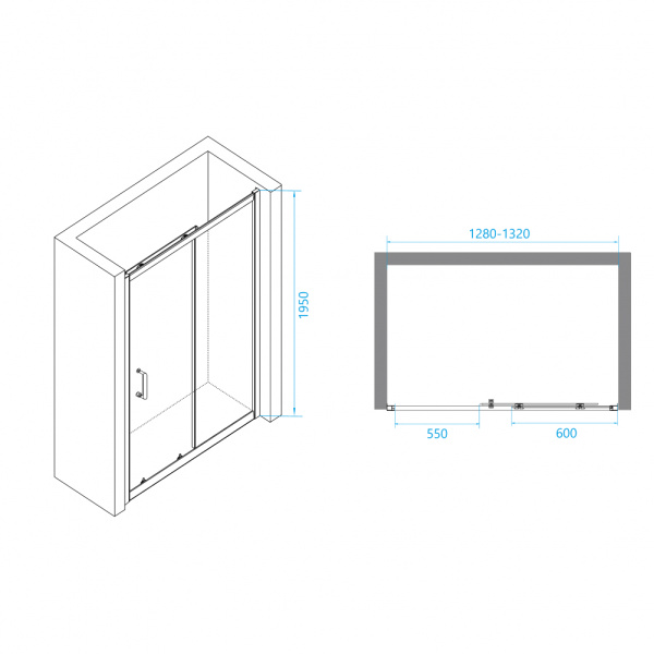 Душевая дверь RGW PA-14B 130x195 41081413-14 Душевая дверь RGW PA-14B 130x195 41081413-14