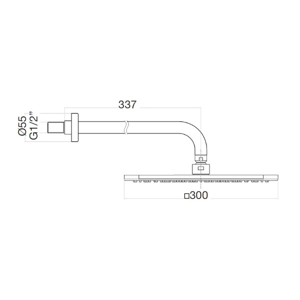 Верхний душ Webert AC0842560 черный глянцевый