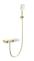 Смеситель для ванны с душем с термостатом и гарнитуром Wonzon & Woghand Shelf WW-B2551-BG золото брашированный
