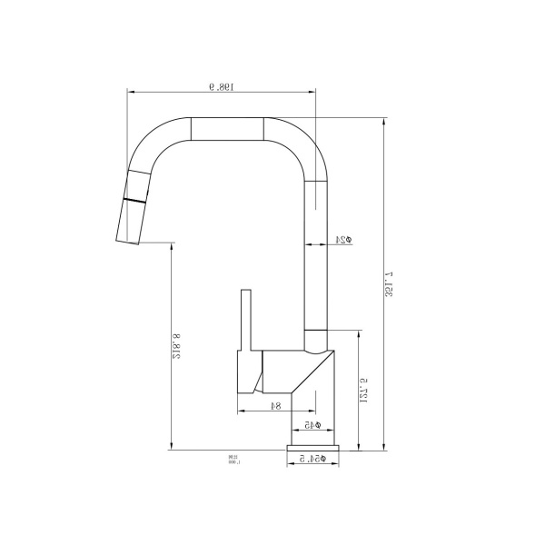 Смеситель для кухонной мойки Wonzon & Woghand WW-6018-BS никель брашированный