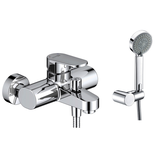 Смеситель для ванны с душевым гарнитуром WasserKRAFT Donau 5301 хром глянцевый