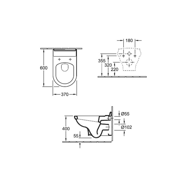 Унитаз Villeroy & Boch Hommage 6661B0R2 подвесной