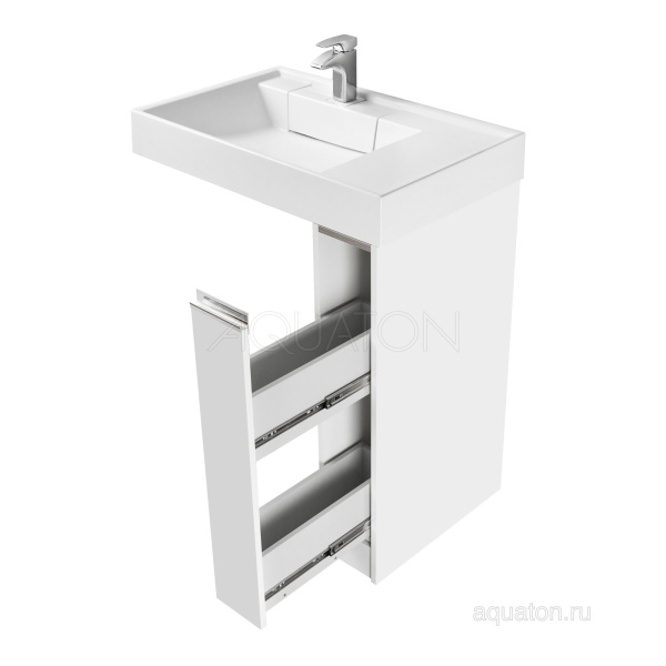 Тумба под раковину Aquaton Лондри 20 см 1A236101LH010 напольная белая