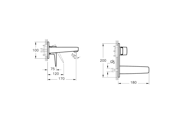 Встроенный для раковины VitrA Root Square A42738EXP Хром Встроенный для раковины VitrA Root Square A42738EXP Хром