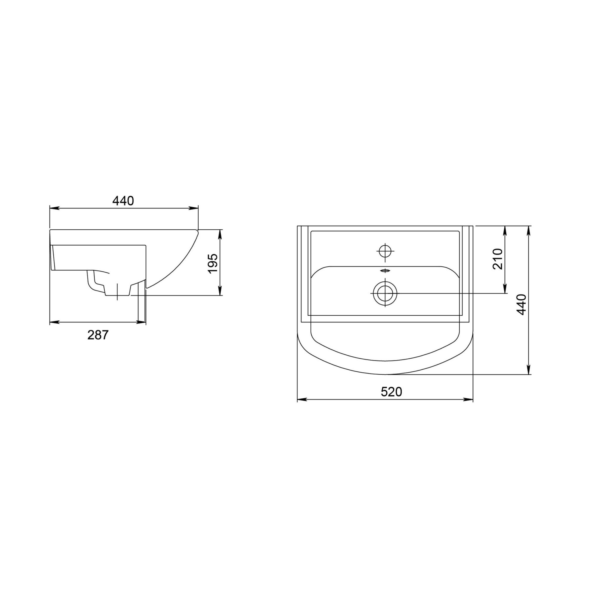 Мебельная раковина Santeri Акватон 50 см 1.3120.1.S00.11B.0