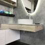 Столешница COMFORTY Клеон-120 белый/дуб дымчатый с правой белой столешницей c раковиной COMFORTY 9110 Столешница COMFORTY Клеон-120 белый/дуб дымчатый с правой белой столешницей c раковиной COMFORTY 9110