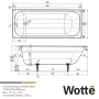 Ванна чугунная Wotte Start 1700x700 Ванна чугунная Wotte Start 1700x700
