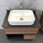 Тумба с раковиной Comforty Штутгарт 75 см 00-00001884 подвесная дуб темно-коричневый