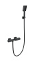 Смеситель для душа с термостатом и гарнитуром Wonzon & Woghand Twist WW-B2025-A-MB черный матовый