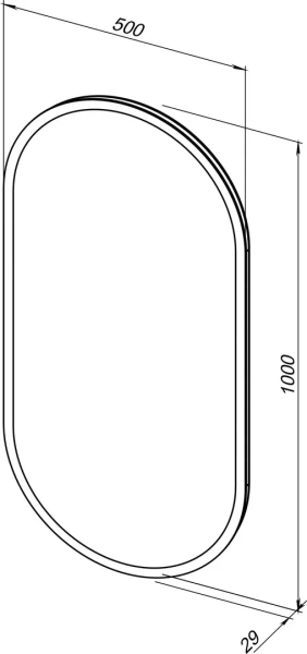 Зеркало Aquanet Монте 50 см 00288970 с подсветкой