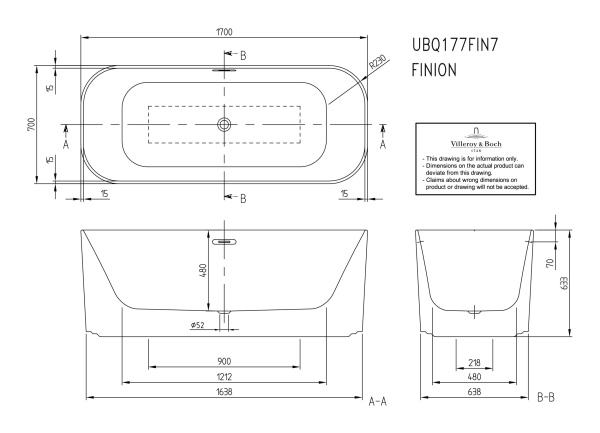 Ванна квариловая Villeroy & Boch Finion UBQ177FIN7A200V101