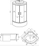 Душевая кабина Erlit ER2509TP-C3-RUS 90x90x215 Душевая кабина Erlit ER2509TP-C3-RUS 90x90x215