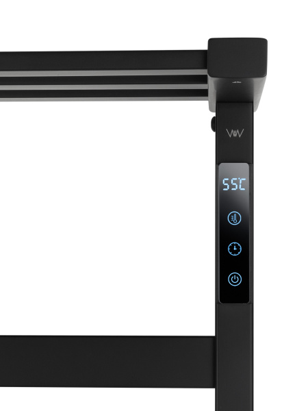 Полотенцесушитель электрический Wonzon & Woghand Frankfurt WW-A1026-MB подвесной черный матовый