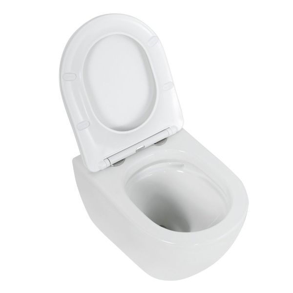 Унитаз подвесной безободковый с сиденьем  Cezares STYLUS CZR-6601-TH-TOR/CZR-2316-SC Унитаз подвесной безободковый с сиденьем  Cezares STYLUS CZR-6601-TH-TOR/CZR-2316-SC