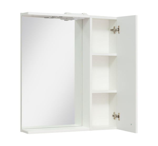 Шкаф зеркальный Runo Римини 75 см 00-00001257 R белый с подсветкой