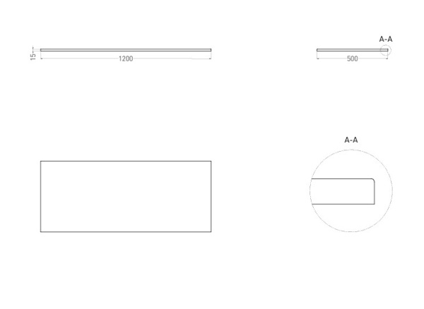 Столешница Salini Costa 120 см 200123M на тумбу любой ral