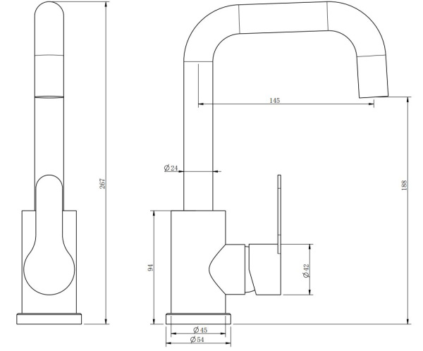 Смеситель для раковины Esko Orlando OL26MB черный