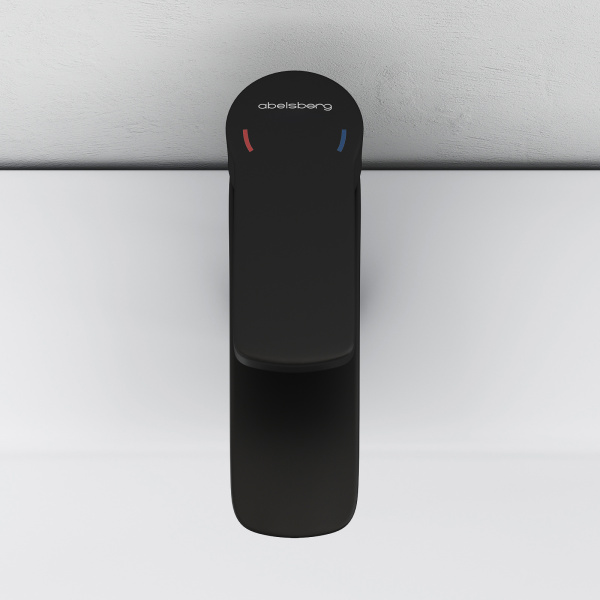 Смеситель для раковины Abelsberg Lineara UNF23508MB вулканический черный матовый