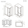 Душевой уголок AM.PM Gem 120x195x80 W90G-403-120280-BT профиль черный