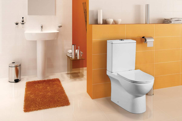 Напольный унитаз - компакт AZARIO Ambra 645x370x815 безободковый в комплекте сиденьем микролифт AZ-848