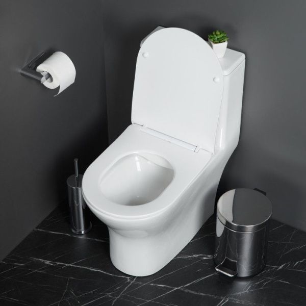 Унитазмоноблок безободковый с сиденьем  BelBagno LOUNGE BB8618CPR-MN/SC Унитазмоноблок безободковый с сиденьем  BelBagno LOUNGE BB8618CPR-MN/SC