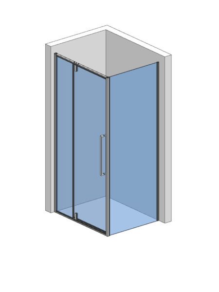 Душевая перегородка AQUAme AQM7111-2 черный прозрачная Душевая перегородка AQUAme AQM7111-2 черный прозрачная